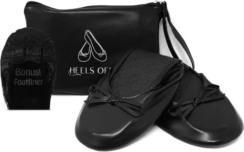 Vista 37 de Silky Toes Zapatos planos plegables para mujer, zapatos de ballet para A-Negro