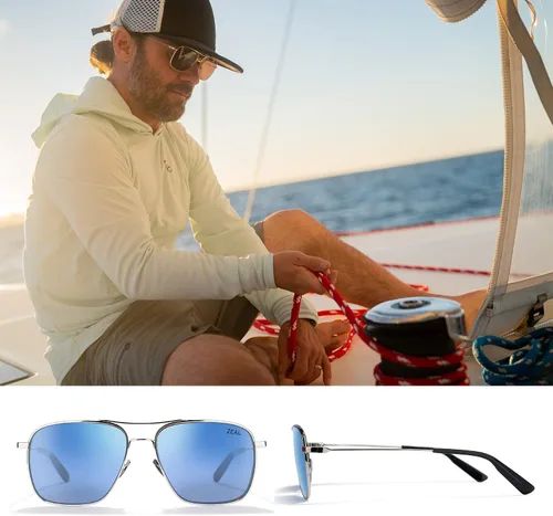 Vista 2 de Zeal Optics Pescadero Square Aviator Gafas de sol polarizadas