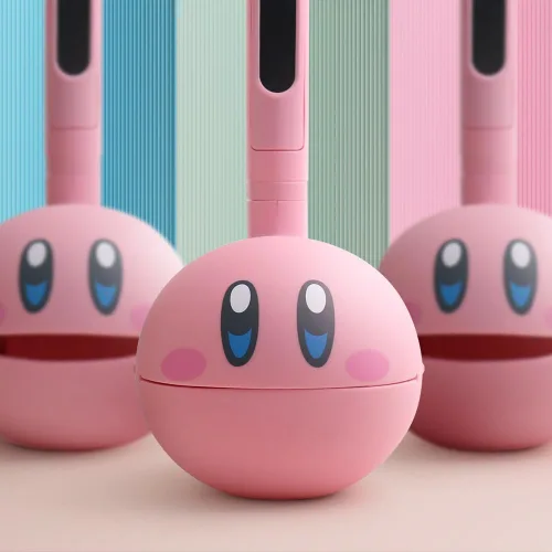Vista 8 de Otamatone Kirby Rosa Estrella Héroe Instrumento Musical Electrónico Japonés Sintetizador de Música Portátil de Japón por Maywa Denki Studio, Premio