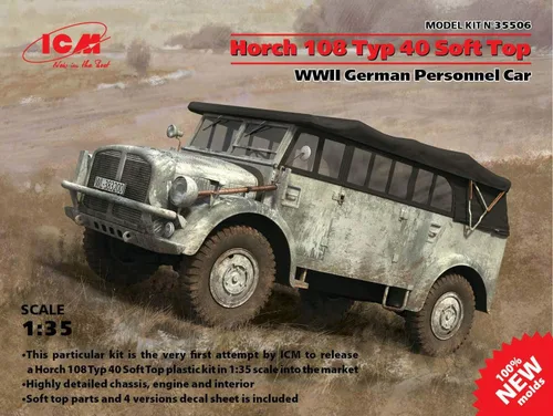 Vista 7 de ICM Modelos Horch 108 Tipo 40 Modelo de Personal Alemán de la Segunda Guerra Mundial (escala 1/35)