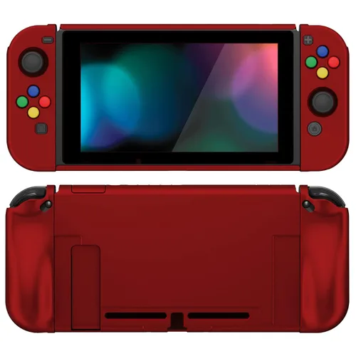 Vista 43 de PlayVital AlterGrips Ergonomic Grips Cover for Nintendo Switch, [2 Design] Interchangeable Comfort Dockable Protective Case with Screen Protector &