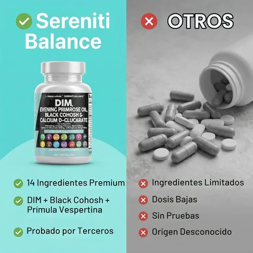 Vista 7 de Clean Nutraceuticals DIM Evening Primrose Black Cohosh Calcio D-Glucarato Sulforafano Extracto de semilla de lino – Vitaminas de apoyo hormonal