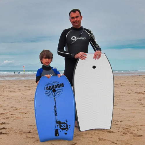 Vista 5 de Bodyboard con correa de muñeca, 33 pulgadas/37 pulgadas/42 pulgadas tablero de cuerpo ligero con núcleo EPS y superficie inferior lisa de alta