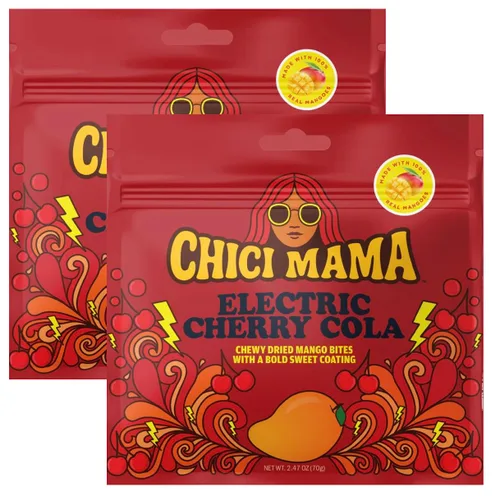 Vista 15 de Chici Mama Blue Raspberry Limeade - Bocadillos de mango, paquete de 2 – Hecho con mango real Golosinas masticables y jugosas alternativas Sin