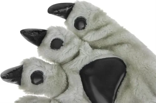 Vista 4 de Guantes de piel sintética para adultos y adolescentes, guantes de piel sintética sin dedos, guantes de cosplay cálidos para invierno, accesorios