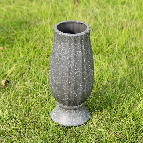 Vista 2 de bocola Jarrón de Cementerio con Punta de Metal -Soporte de Flores para Lápidas con Orificio de Drenaje para Flores Artificiales- Decoraciones