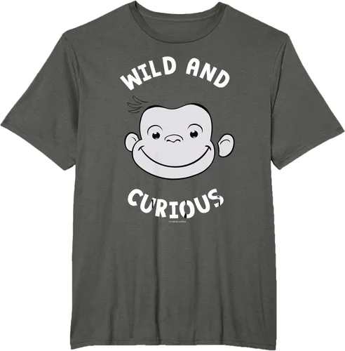 Vista 7 de Curious George Camiseta Big Face Wild and Curious Negro