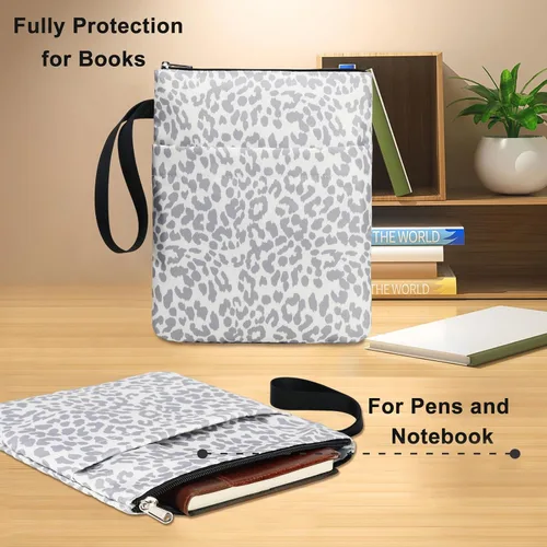 Vista 7 de DSIUE Funda para Libros Cubiertas de Libros Protector de Libros con Cremallera Tela Lavable para Adolescentes Adultos Amantes de los Libros Maestros