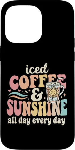 Vista 21 de Iced Coffee and Sunshine Funny Summer Case for iPhone 17