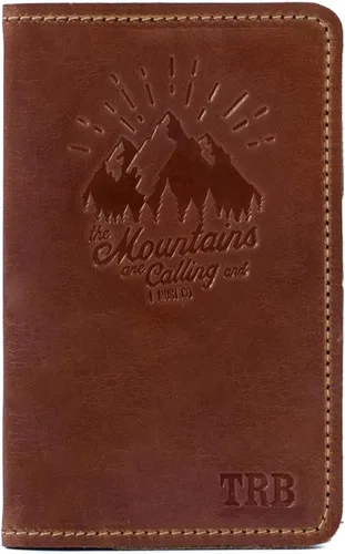 Vista 2 de Personalized Leather Field Notes Wallet, Field Notes Cover, Passport Wallet, Handmade in Arizona