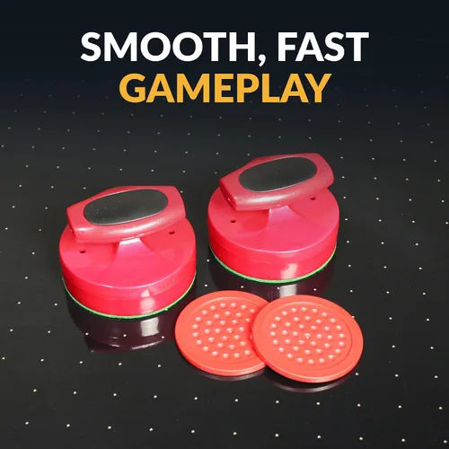 Vista 7 de Hathaway Pro-Series - Juego de discos y huelguistas de hockey de aire para sala de juegos familiar, con golpeadores ergonómicos de 4 pulgadas