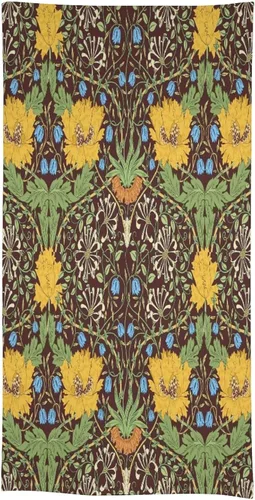 Vista 159 de Mantel Floral Retro de Pájaros, Diseño Original Bohemio William Morris Estampado Cubierta de Mesa para Hogar Picnic Fiesta Comedor Cocina William