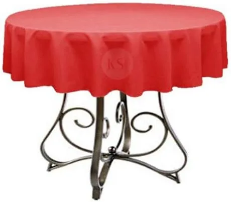 Vista 4 de Mantel redondo de poliéster de 72 pulgadas, disponible en más de 45 colores, ideal para restaurantes y superposiciones versátiles de eventos, elige