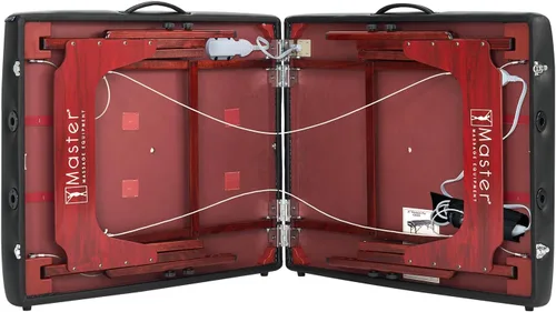 Vista 5 de Master Massage Montclair Therma Top - Mesa de masaje portátil con espuma viscoelástica y acceso Reiki, color negro