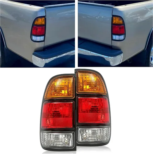 Vista 9 de ECOTRIC Luz trasera compatible con Toyota Tundra 2000-2006 Regular/Access Cab Lámpara de freno de señal Luz trasera lado del conductor izquierdo
