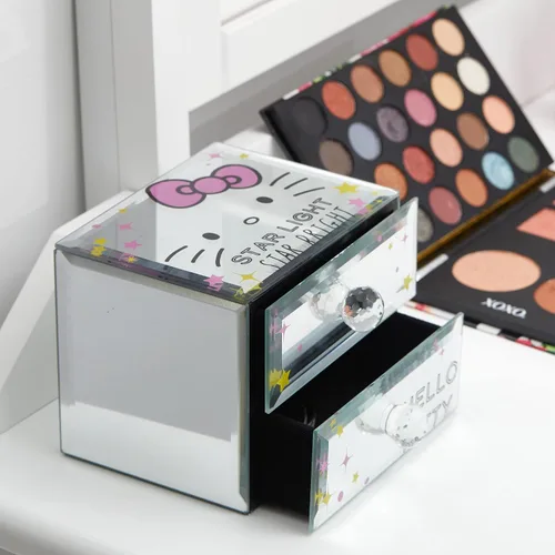 Vista 4 de Sanrio Hello Kitty Star Bright Mirror - Joyero de cristal con licencia oficial de Hello Kitty