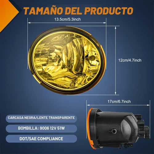 Vista 4 de Nilight Conjunto de luces antiniebla Compatible con 2001 2002 2003 2004 2005 2006 2007 Toyota Sequoia 2000-2006 Tundra