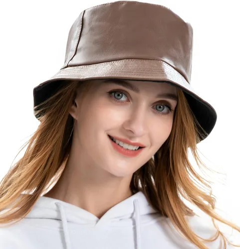 Vista 3 de ZLYC Sombrero unisex de moda para pescadores de piel sintética impermeable