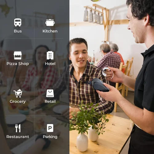 Vista 7 de MUNBYN Impresora de Recibos Bluetooth, Impresora Térmica Inalámbrica Mini de 58 mm POS para Restaurante, Portátil para Android/Windows
