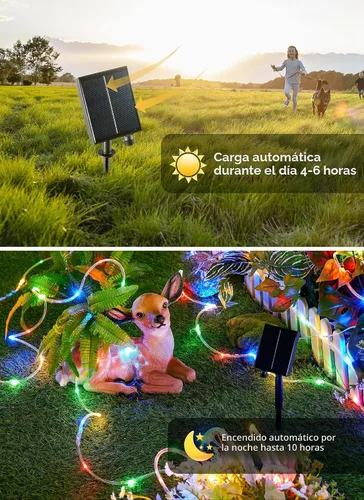 Vista 4 de Brightown Solar String Lights Outdoor Waterproof, 39FT 100LEDs, Multicolor M-color-1