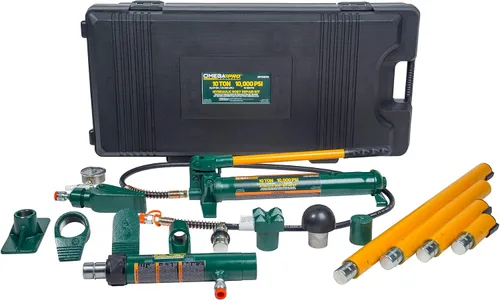 Vista 3 de Omega Pro Kit de reparación de colisión hidráulica - Carrocería portátil de 10 toneladas para reparación de carrocería de automóvil, garaje