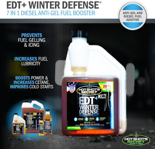 Vista 4 de Hot Shot's Secret EDT+ Winter Defense, aditivo de combustible diésel 7 en 1 anti-gel Previene la gelificación, protege el sistema de combustible