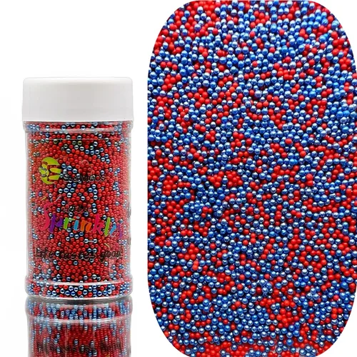 Vista 16 de SE Si&Moos Pink Nonpareil Sprinkles - Mini perlas comestibles de 0.079 in Rosa bebé