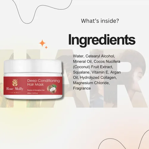 Vista 5 de Mascarilla capilar de acondicionamiento profundo, 8.8 onzas líquidas, restaura y fortalece el cabello