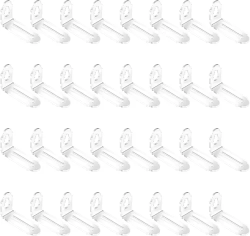 Vista 12 de INCREWAY Soportes en forma de L, soporte de esquina de acrílico transparente transparente de 90 grados, soporte de esquina de soporte de ángulo