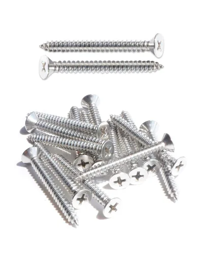 Vista 15 de IMScrews 100 tornillos de madera Phillips de cabeza plana inoxidable #4 x 1-1/4" (32mm) 18-8 (304) tornillos autorroscantes avellanados de acero