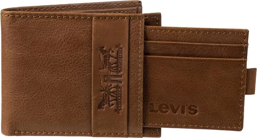 Vista 2 de Levis Billetera de RFID para hombre con funda extraíble para tarjetas color marrón talla única Bronceado talla única