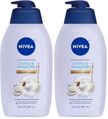Vista 19 de NIVEA Delicado jabón corporal Orchid and Amber con suero nutritivo, botella de 20 onzas líquidas