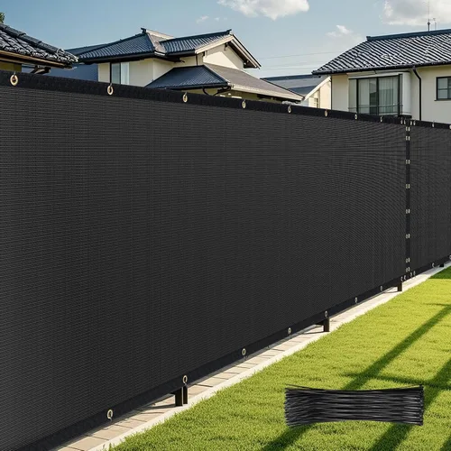 Vista 14 de Pantalla de Privacidad para Valla de 4' x 25', Cubiertas de Sombra para Valla de Privacidad - Paneles de Valla de Servicio Pesado con 90% de Bloqueo