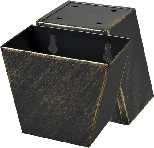 Vista 12 de Colector de tapa de cerveza de bronce antiguo Cubo de tapa de botella montado en la pared Cubo de drenaje al aire libre inoxidable estrecho Bronce