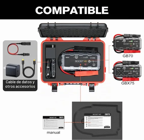 Vista 2 de Funda para NOCO Boost GB70 y X GBX75: caja dura de arranque de batería