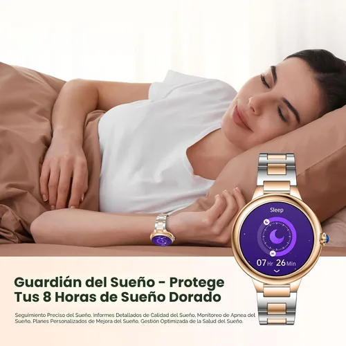 Vista 8 de SOUYIE 2026 Reloj inteligente de lujo para mujeres, pantalla AMOLED de 1.19", reloj inteligente DA GPT, monitor de frecuencia cardíaca, monitor