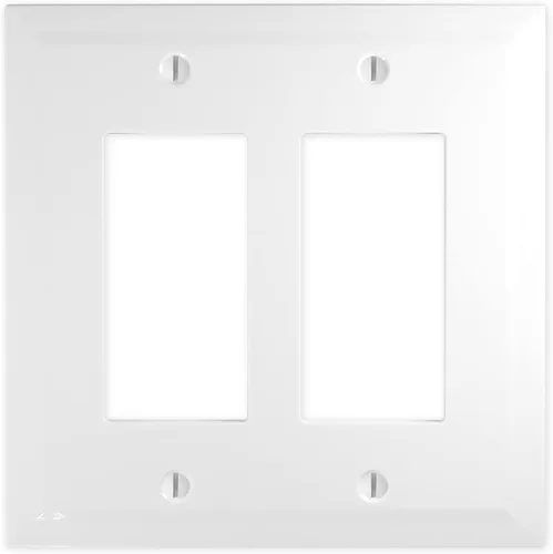 Vista 23 de Questech Cubiertas de tomacorrientes, placas de pared dúplex individuales, placas de interruptor de 1 banda, tamaño estándar, cubiertas de toma