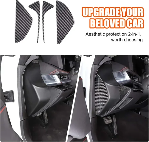 Vista 2 de Cojín de impacto para cierre de puerta de automóvil, cubierta lateral para Chevrolet Corvette C8 Z06 2020-2025, accesorios de decoración