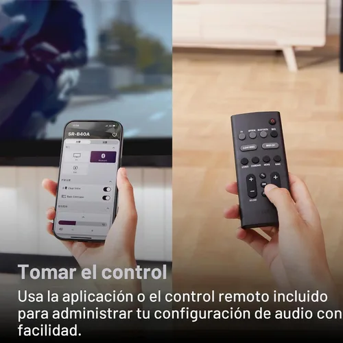 Vista 8 de Barra de sonido YAMAHA SR-B40A Dolby Atmos con subwoofer inalámbrico (Negro)