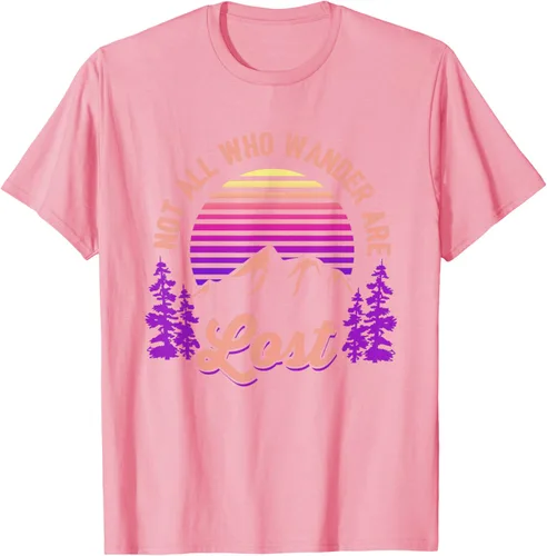 Vista 105 de Not All Who Wander Are Lost Vintage Mountains - Camiseta de senderismo, Negro, S