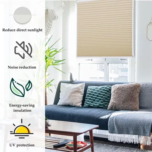 Vista 4 de MYshade Persianas celulares inalámbricas con filtro de luz de 1.5 pulgadas, aislamiento térmico, reducción de ruido, impermeables, tratamientos