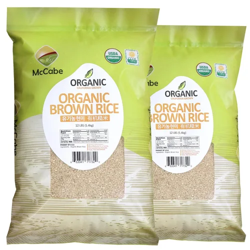 Vista 20 de McCabe Mezcla orgánica de 8 granos mixtos – Mezcla de arroz de granos integrales orgánicos 12 libras Rico en fibra y minerales Certificado USDA
