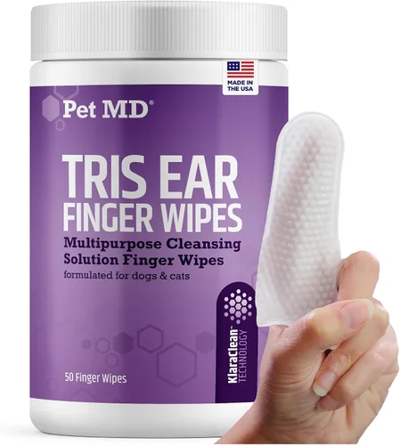 Vista 8 de Pet MD Veterinary Tris Flush - Limpiador de oídos para gatos y perros - Enjuague para oídos de perros - 12 onzas