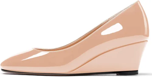 Vista 2 de WAYDERNS Zapatos de tacón bajo con cuña de tacón bajo para mujer de 2 pulgadas