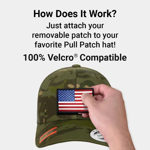 Vista 12 de Pull Patch Multicam - Gorra de camionero con diseño de camuflaje curvado, gorra táctica, superficie de bucle de 2 x 3 pulgadas para fijar parches