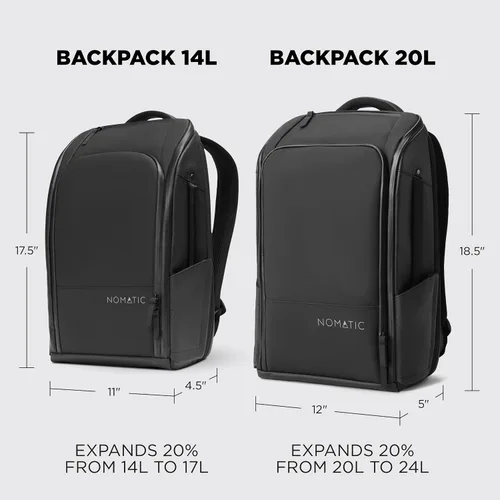 Vista 4 de NOMATIC Mochila - Mochila de mano y bolsa para portátil resistente al agua - Mochila de mano o de negocios para hombres y mujeres, Negro, Classic