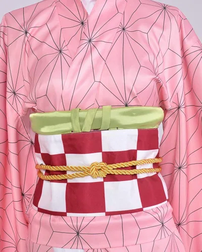Vista 6 de miccostumes Kimono para mujer y niña disfraz de cosplay con bambú