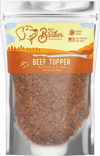 Vista 9 de Beg & Barker Toppers de comida para perros de carne de res (8 onzas, paquete de 1) – 100% hecho en Estados Unidos para comida de un solo ingrediente