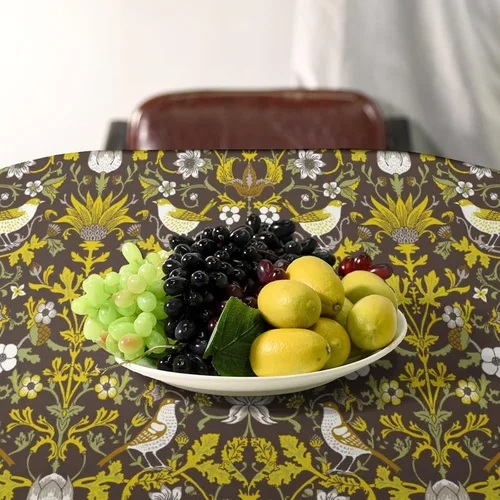 Vista 29 de Mantel Floral Retro de Pájaros, Diseño Original Bohemio William Morris Estampado Cubierta de Mesa para Hogar Picnic Fiesta Comedor Cocina William