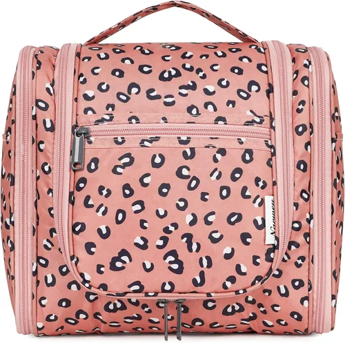 Vista 47 de Narwey - Neceser de viaje colgante, organizador de maquillaje y productos cosméticos para mujeres y hombres, Aa-morado., L